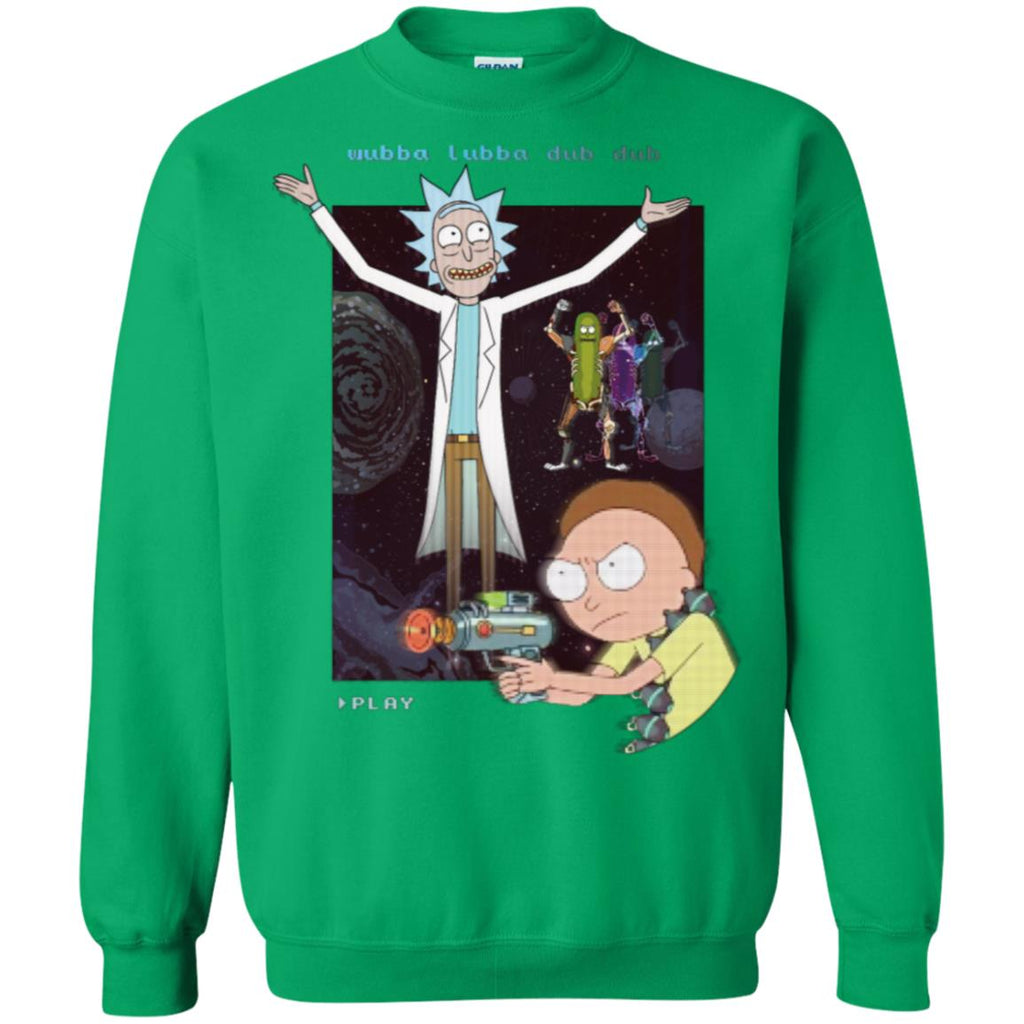 Rick And Morty Retro Video Game Unisex Crewneck Pullover Sweatshirt