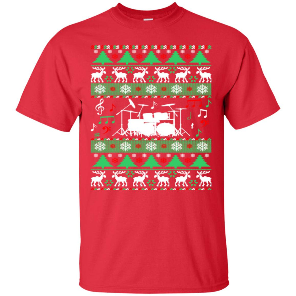 Drums Drummer Ugly Christmas Men T-Shirt