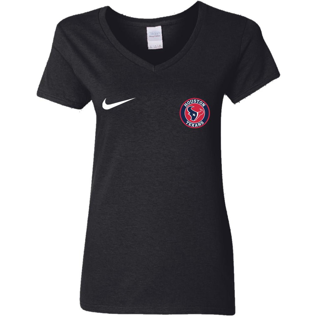 Nike Houston Texans Nfl Football Women V-Neck T-Shirt
