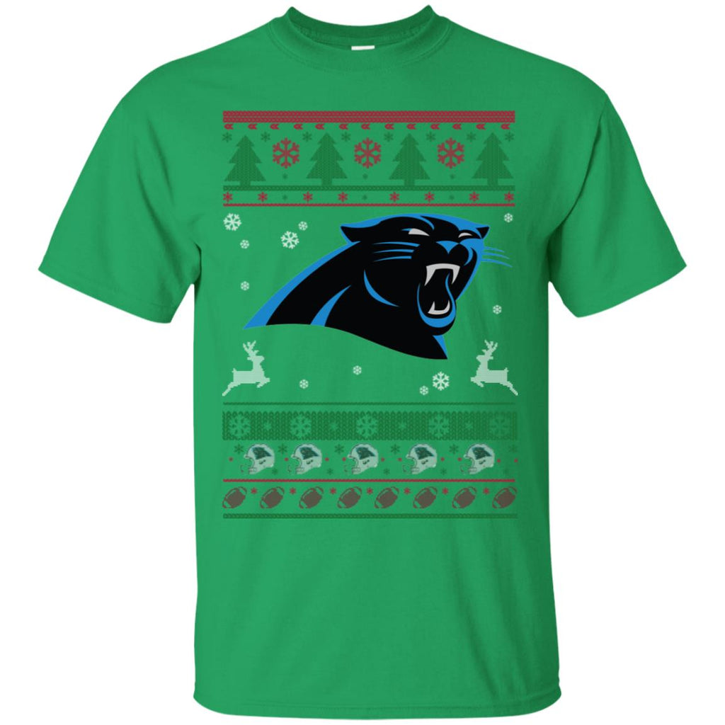 Carolina Panthers Logo Football Teams Ugly Christmas Sweater Men T-Shirt