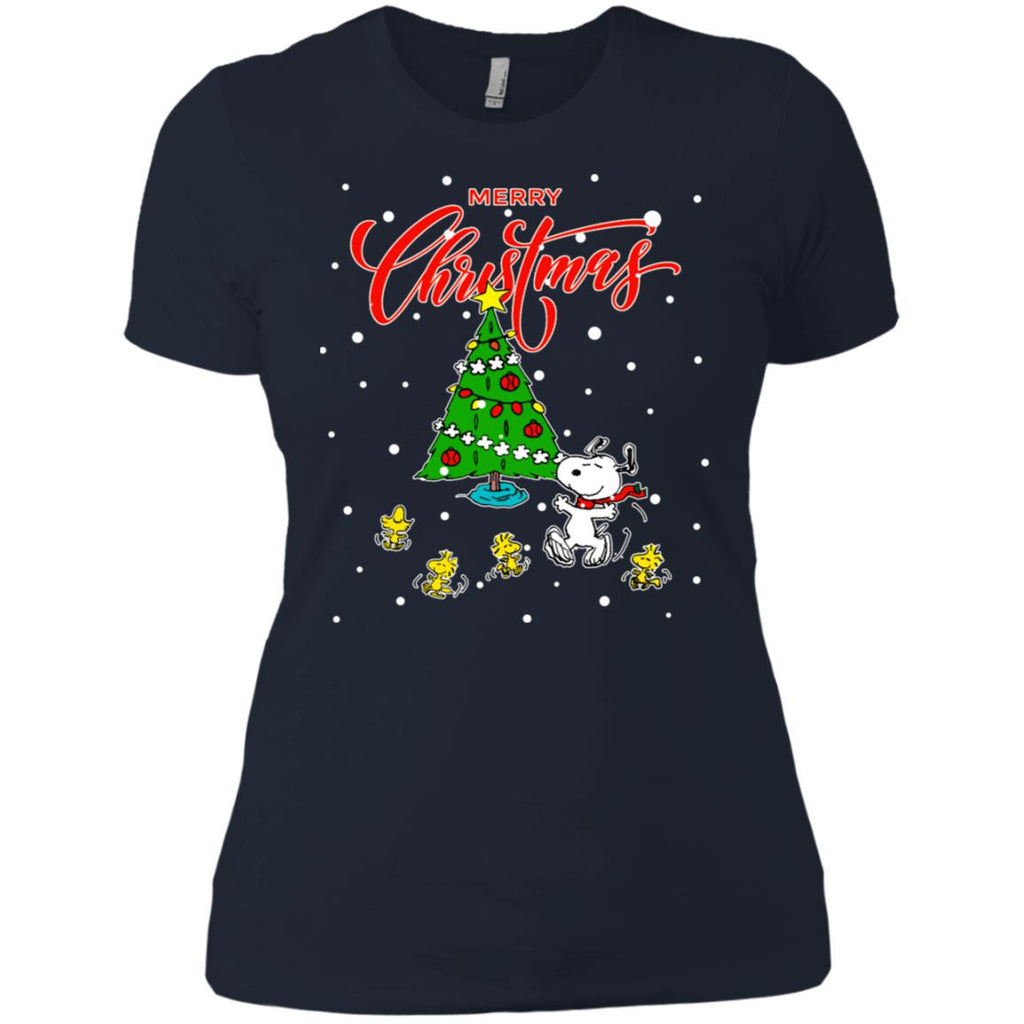 Peanuts-snoopy Christmas Tree Women T-Shirt