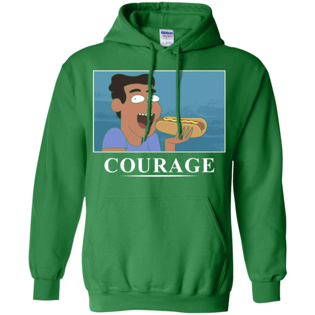 Rick And Morty Courage Is Eating A Hot Dog Men Pullover Hoodie
