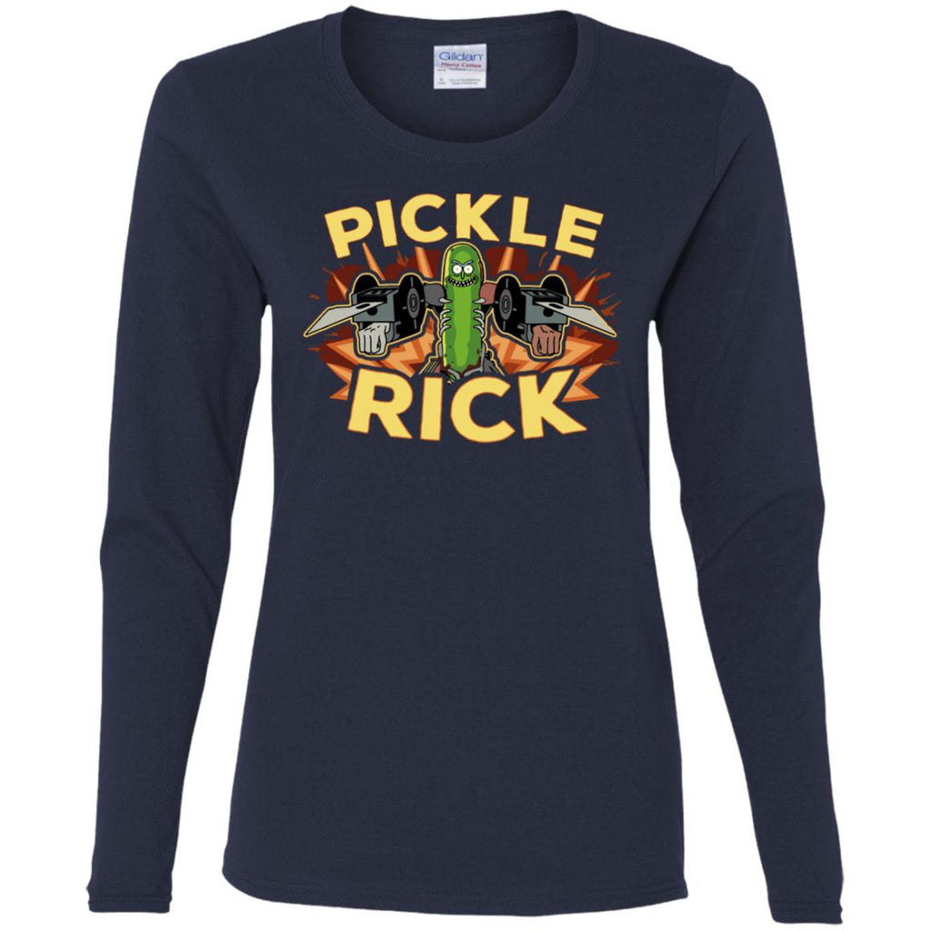 Rick And Morty Pickle Rick Women Long Sleeve Shirt