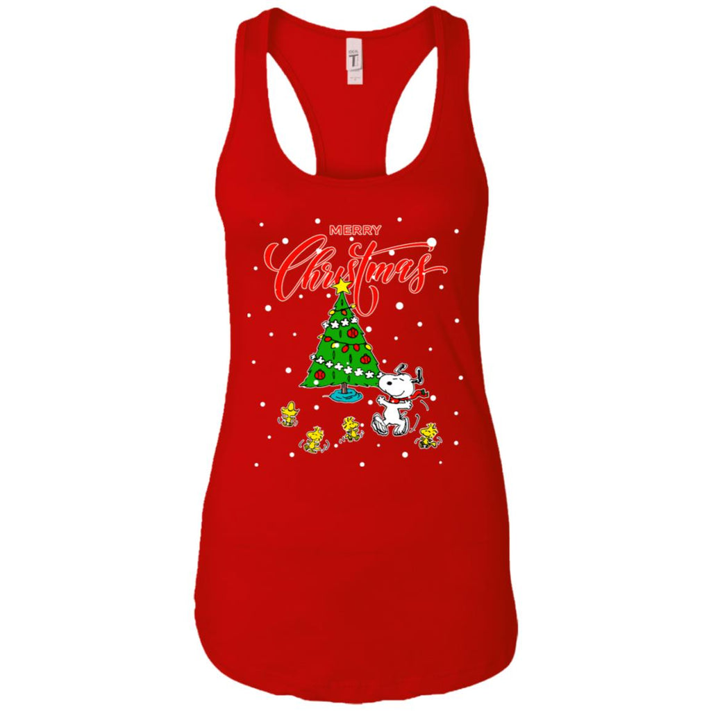 Peanuts-snoopy Christmas Tree Women Tank