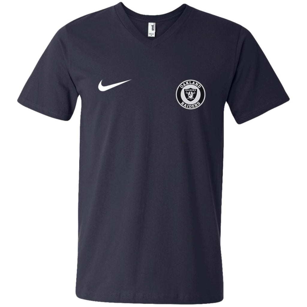 Nike Oakland Raiders Nfl Football Men V-Neck T-Shirt