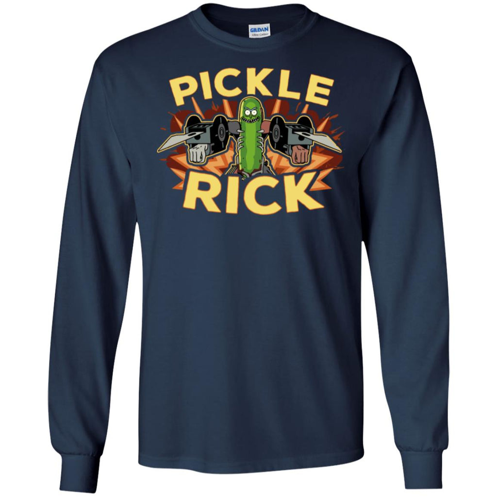 Rick And Morty Pickle Rick Men Long SLeeve Shirt
