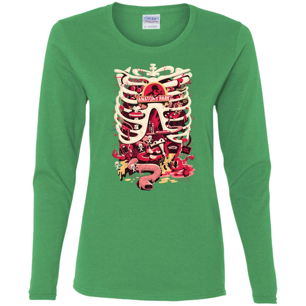 Rick And Morty Anatomy Park Skeleton Women Long Sleeve Shirt