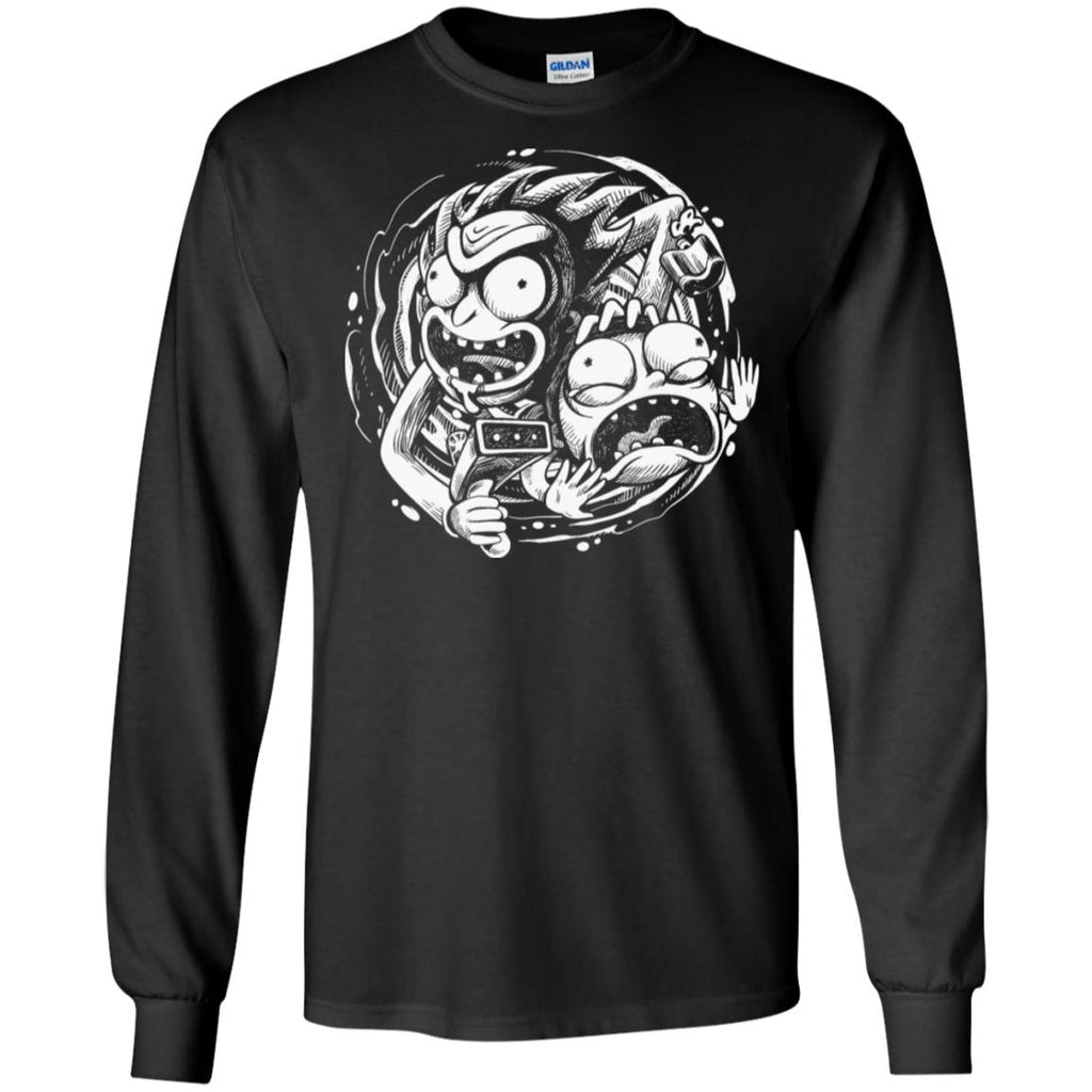 Rick And Morty Time Warp Travels Men Long SLeeve Shirt