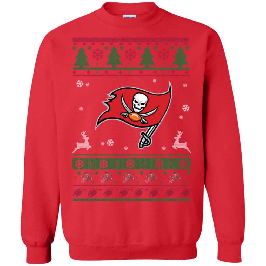 Tampa Bay Buccaneers Logo Football Teams Ugly Christmas Sweater Unisex Crewneck Pullover Sweatshirt
