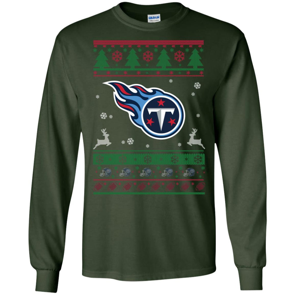 Tennessee Titans Logo Football Teams Ugly Christmas Sweater Men Long SLeeve Shirt