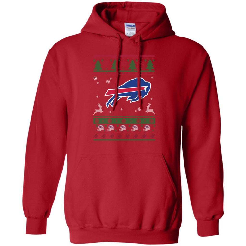 Buffalo Bills Logo Football Teams Ugly Christmas Sweater Men Pullover Hoodie