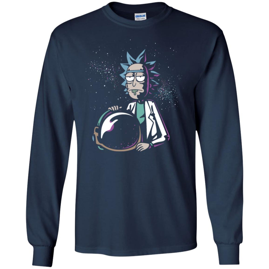 Rick And Morty Astronaut Helmet Men Long SLeeve Shirt