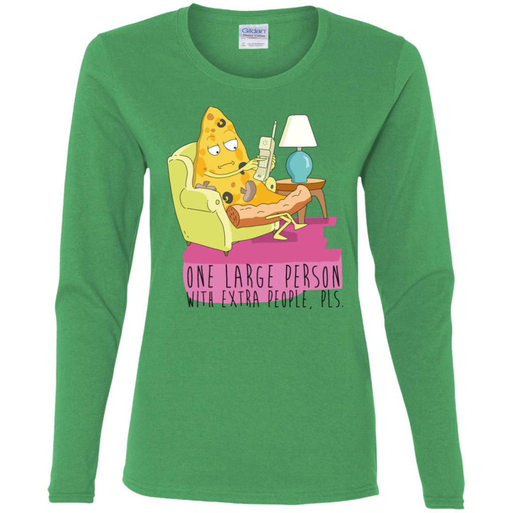 Rick And Morty Large Person With Extra People Women Long Sleeve Shirt