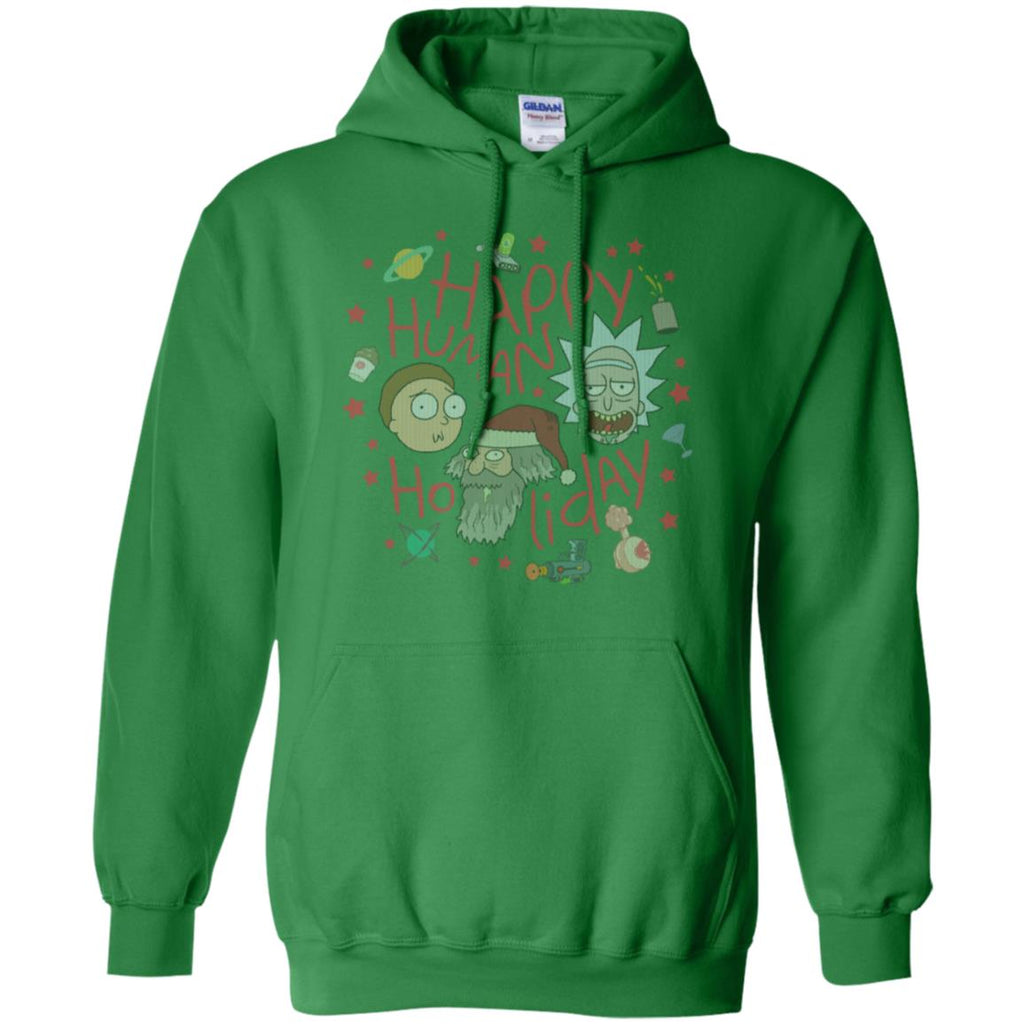 Rick And Morty Happy Human Holiday Jumper Men Pullover Hoodie