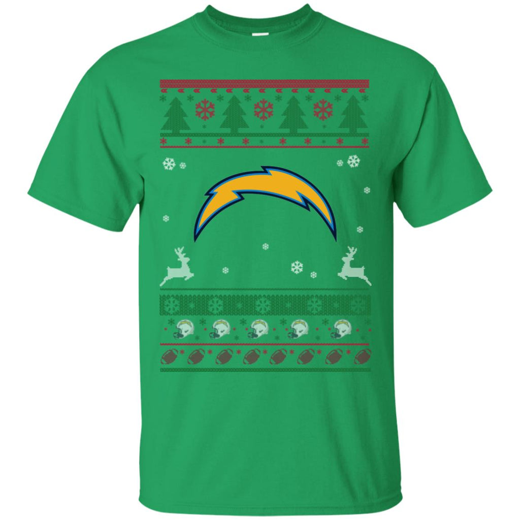 Los Angeles Chargers Logo Football Teams Ugly Christmas Sweater Men T-Shirt