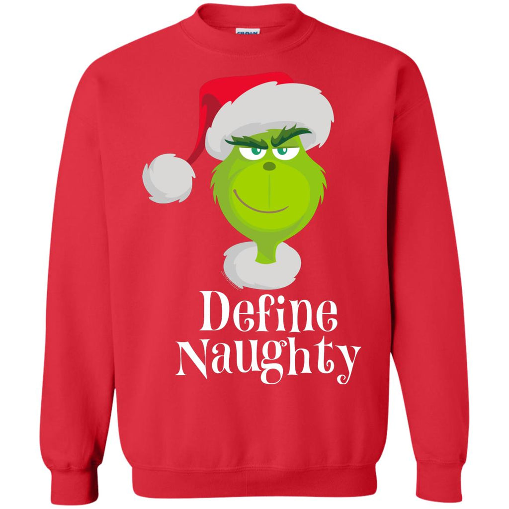 Dr. Seuss The Grinch Naughty Grinch Christmas Unisex Crewneck Pullover Sweatshirt