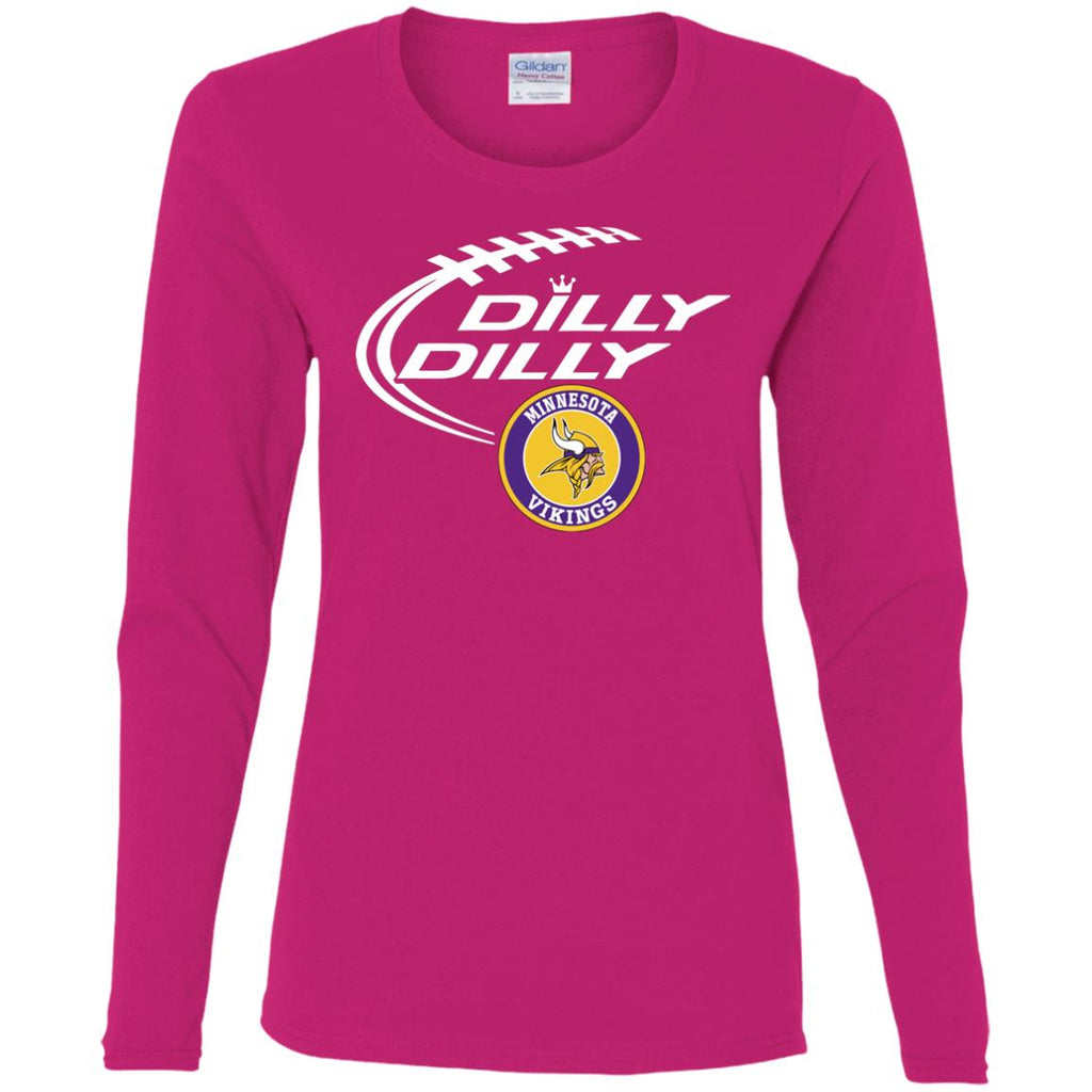 Dilly Dilly Minnesota Vikings Nfl Football Women Long Sleeve Shirt
