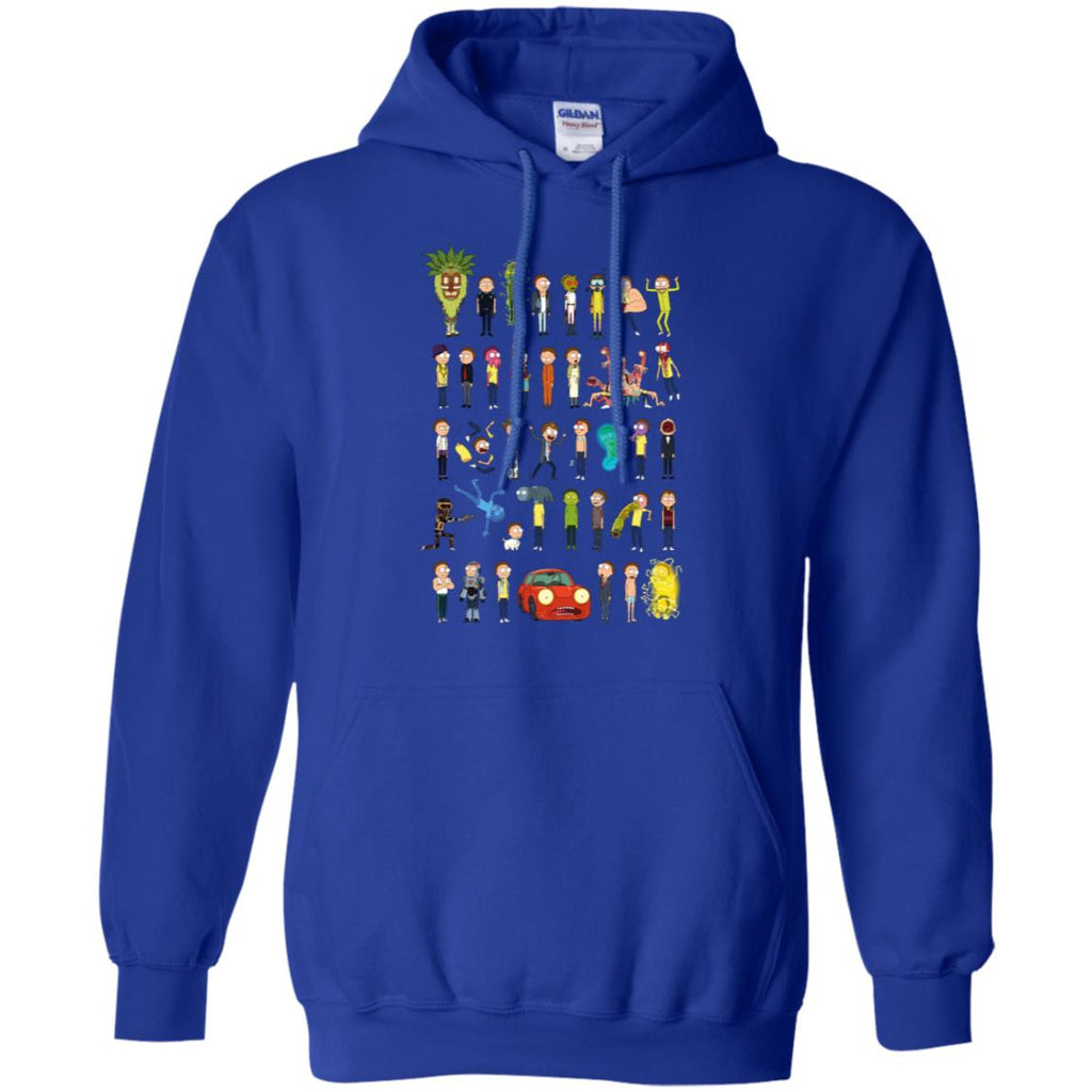 Ricky And Morty The Many Morty's Men Pullover Hoodie