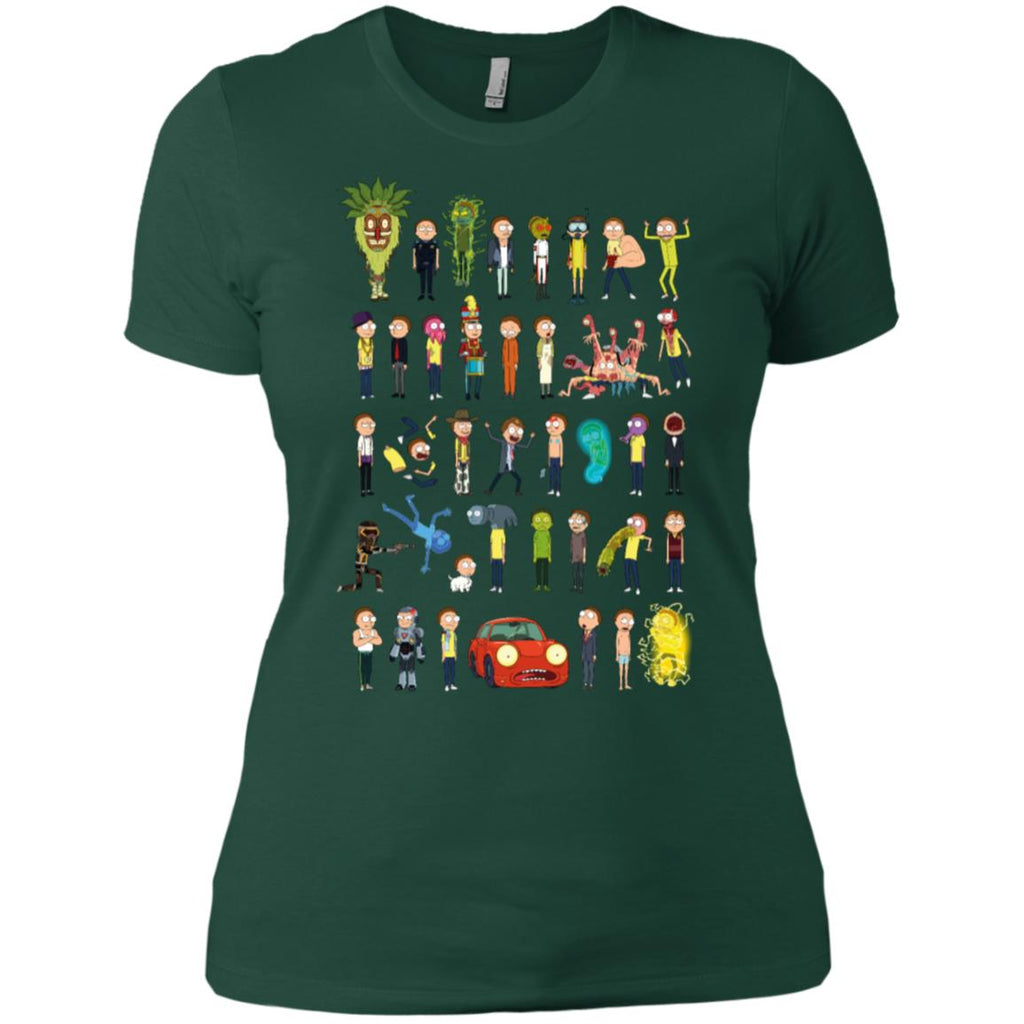 Ricky And Morty The Many Morty's Women T-Shirt
