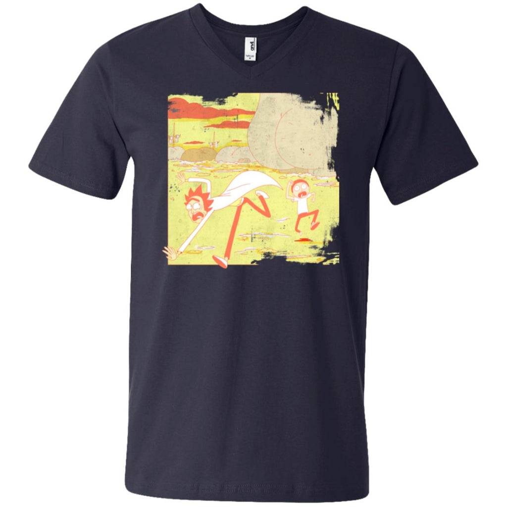 Rick And Morty Escape From Buttworld Men V-Neck T-Shirt