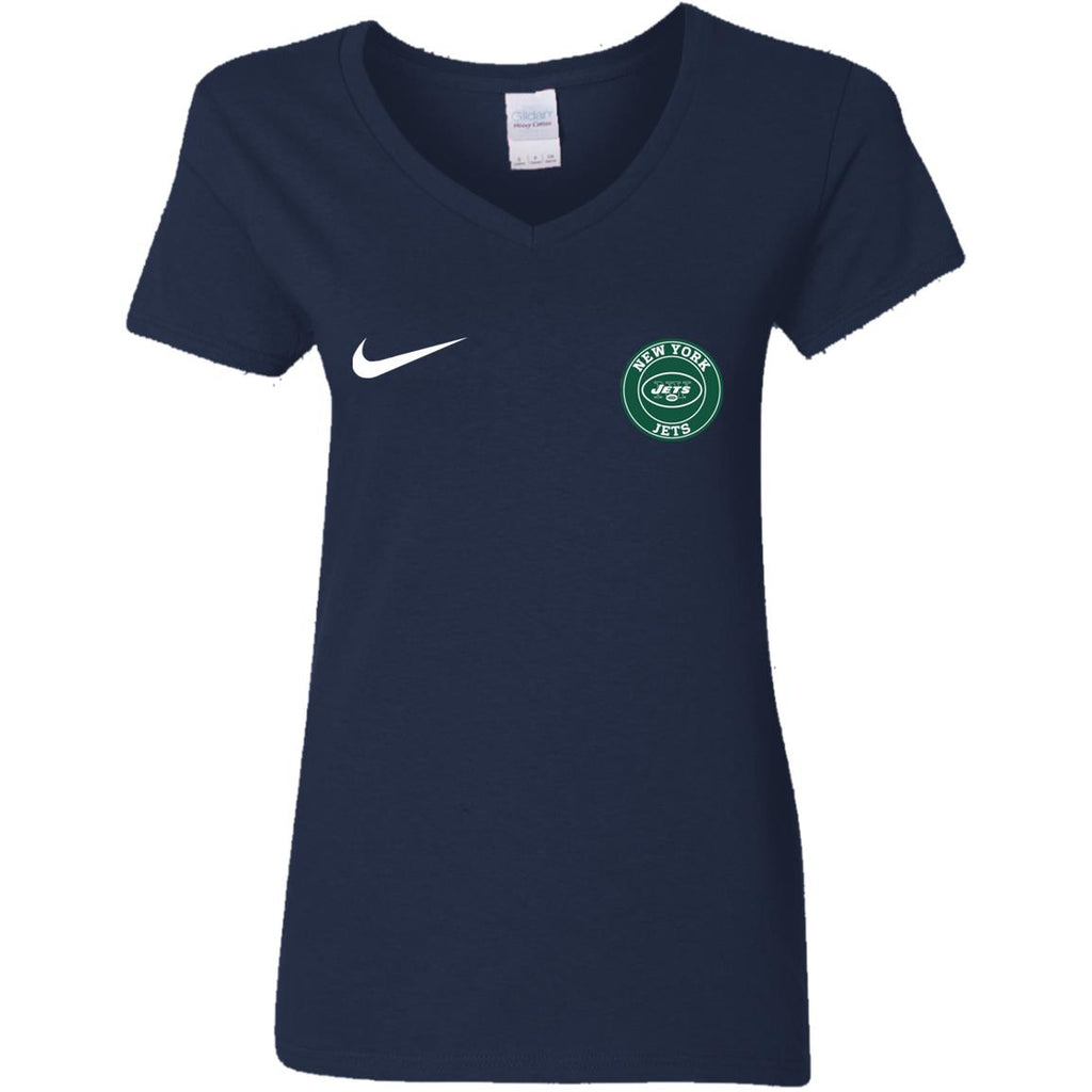 Nike New York Jets Nfl Football Women V-Neck T-Shirt