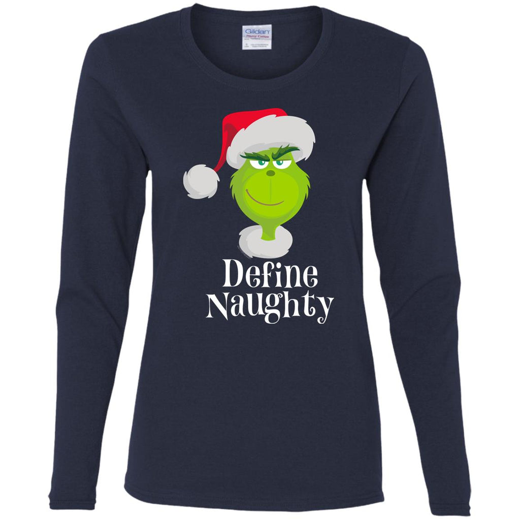 Dr. Seuss The Grinch Naughty Grinch Christmas Women Long Sleeve Shirt