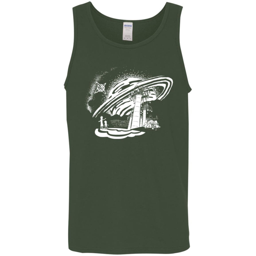 Rick And Morty Dimension 35-c Black And White Men Tank Top