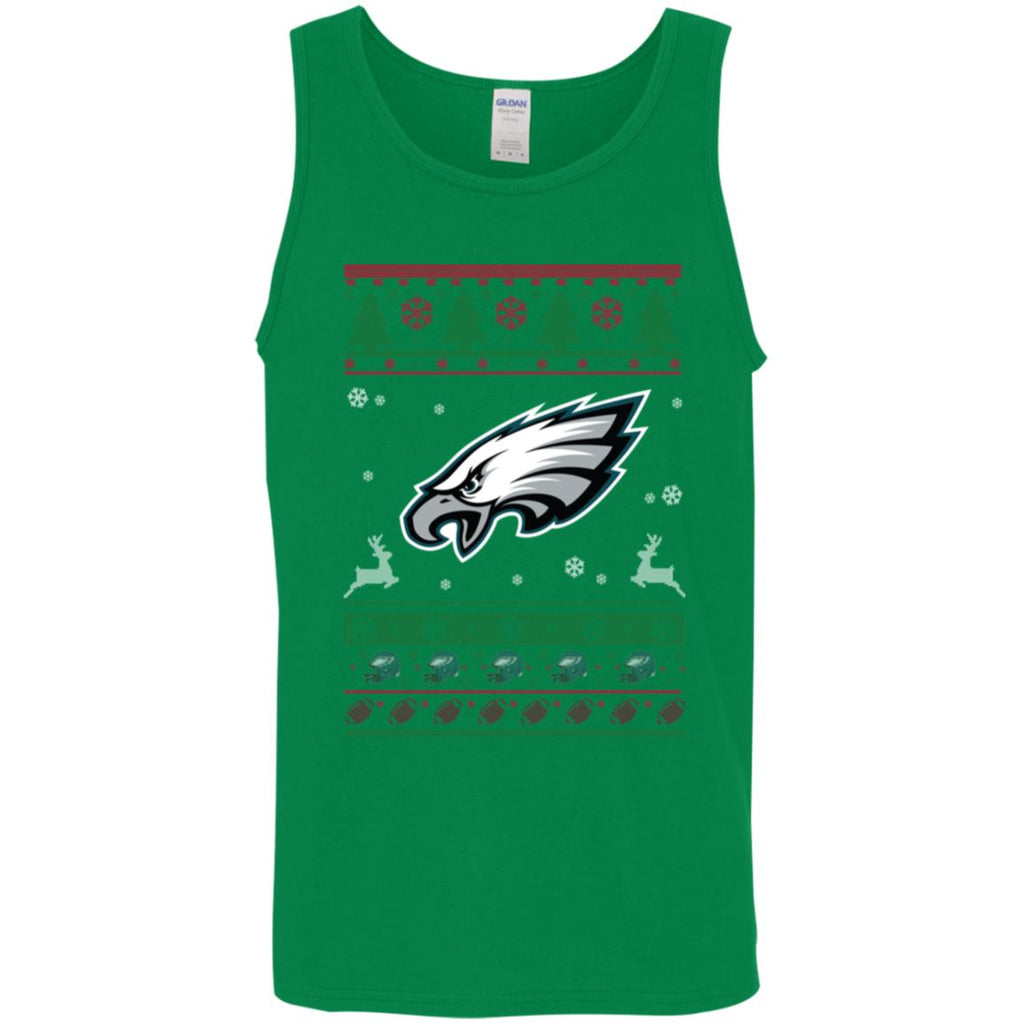Philadelphia Eagles Logo Football Teams Ugly Christmas Sweater Men Tank Top