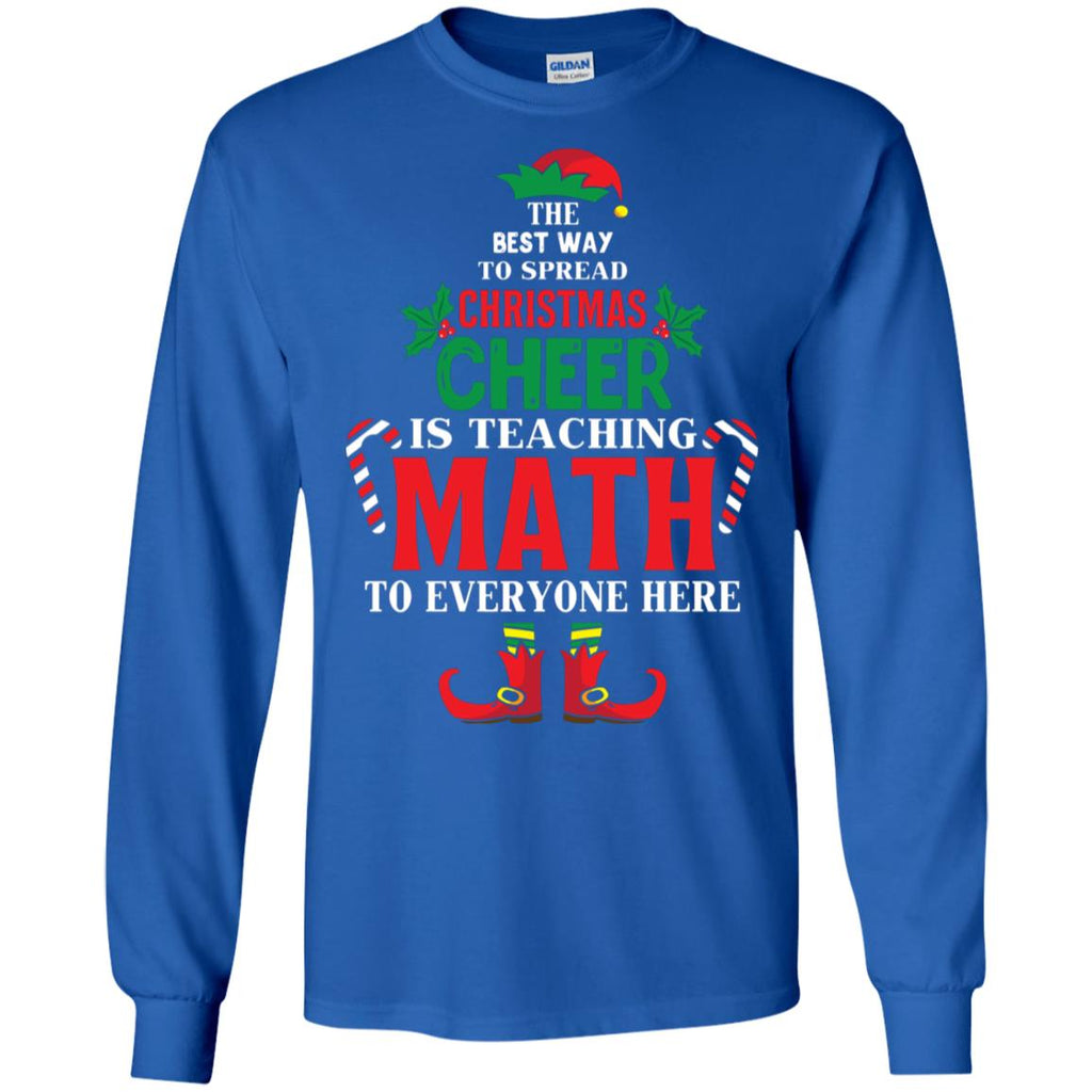 Christmas Cheer Is Teaching Math Men Long SLeeve Shirt