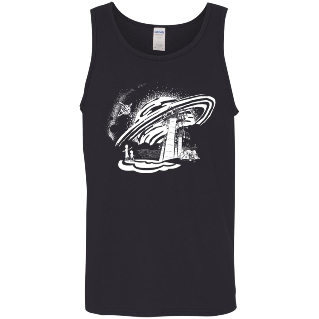 Rick And Morty Dimension 35-c Black And White Men Tank Top
