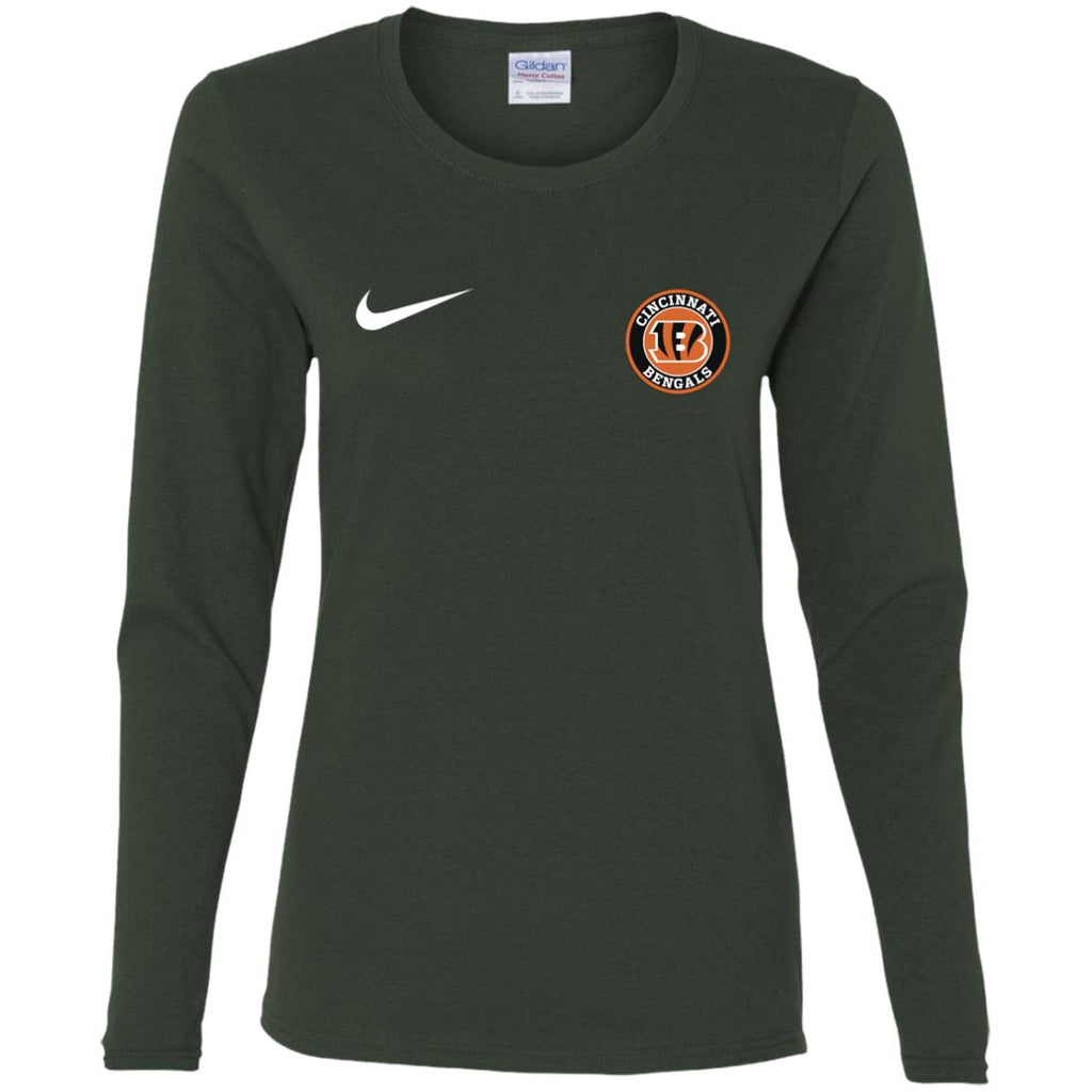 Nike Cincinnati Bengal Nfl Football Women Long Sleeve Shirt