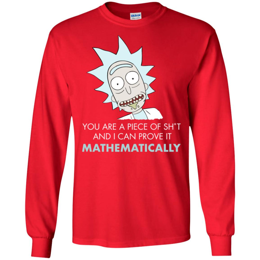 Rick And Morty Mathematical Proof Quote Men Long SLeeve Shirt