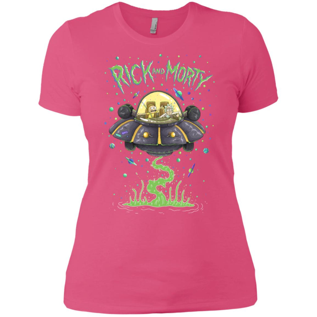 Rick And Morty Spaceship Illustration Women T-Shirt