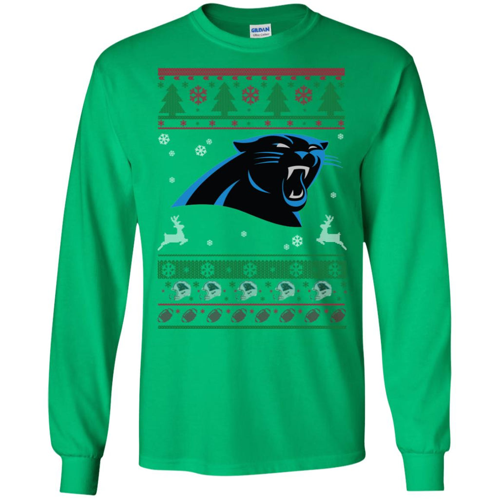 Carolina Panthers Logo Football Teams Ugly Christmas Sweater Men Long SLeeve Shirt