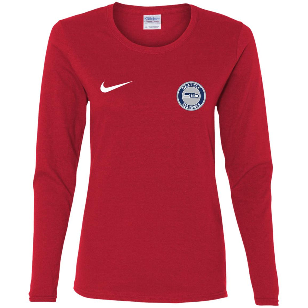 Nike Seatle Seahawk Nfl Football Women Long Sleeve Shirt