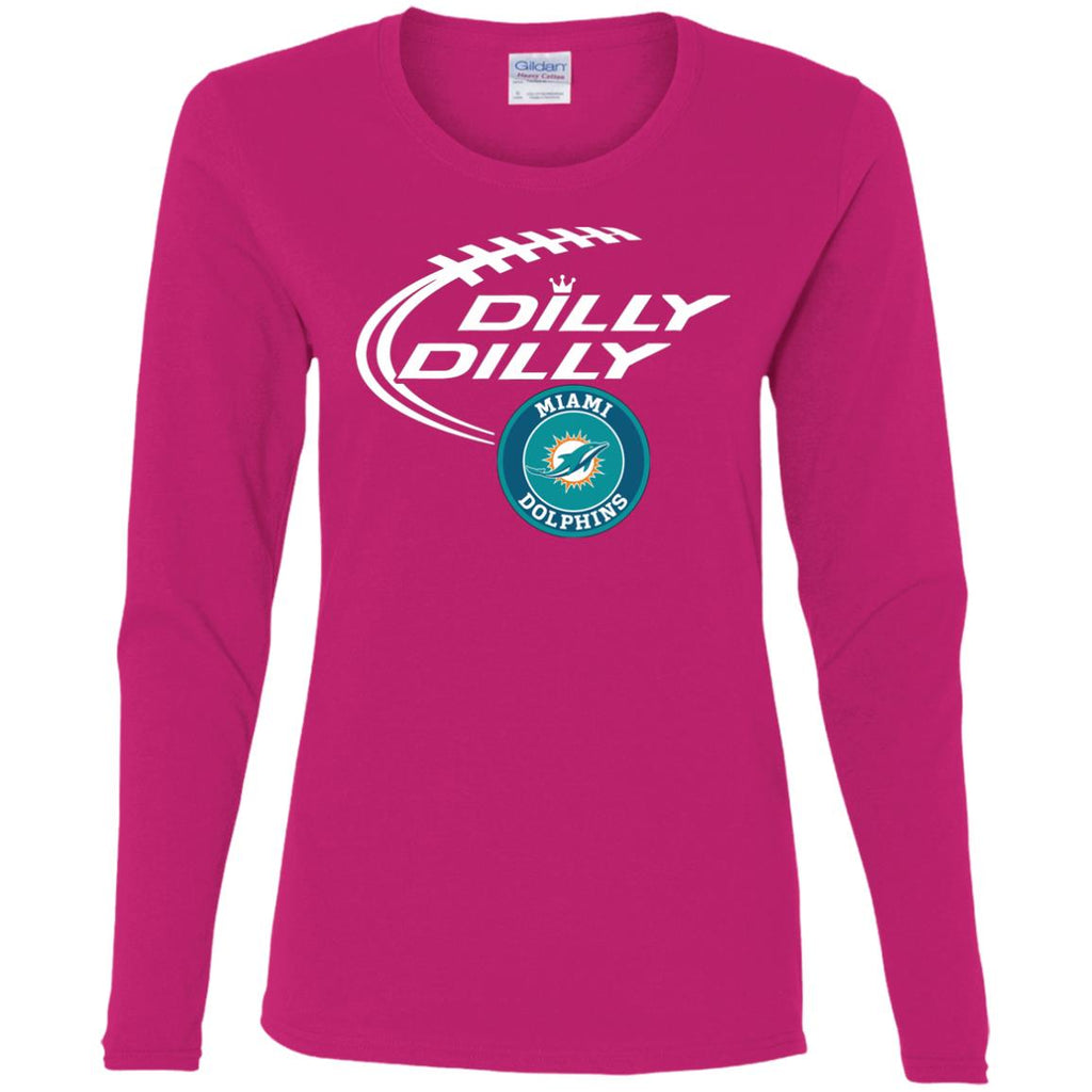 Dilly Dilly Miami Dolphins Nfl Football Women Long Sleeve Shirt