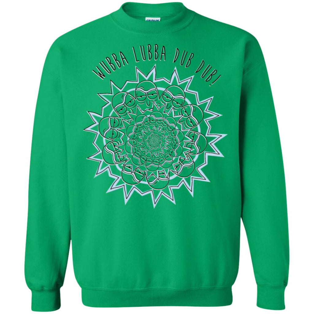 Rick And Morty Wubba Lubba Dub Dub Slogan Unisex Crewneck Pullover Sweatshirt