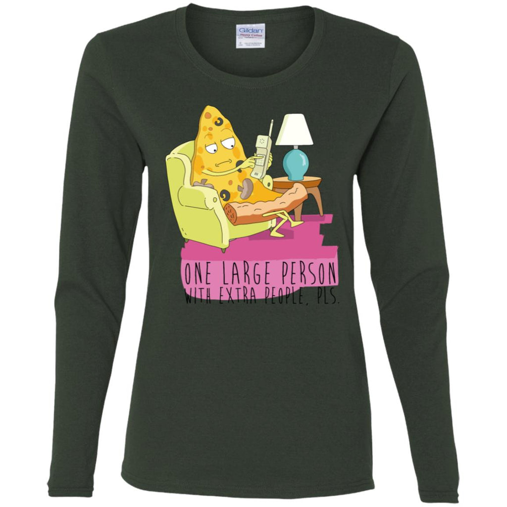 Rick And Morty Large Person With Extra People Women Long Sleeve Shirt