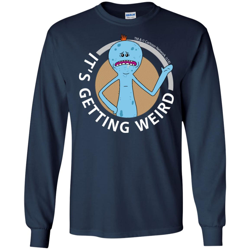 Rick And Morty Mr Meeseeks It's Getting Weird Mug Men Long SLeeve Shirt