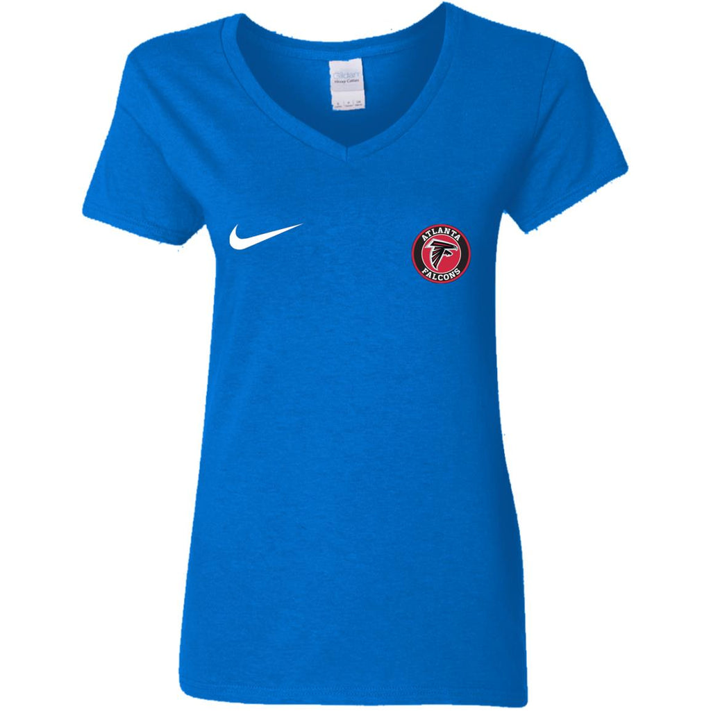 Nike Atlanta Falcons Nfl Football Women V-Neck T-Shirt