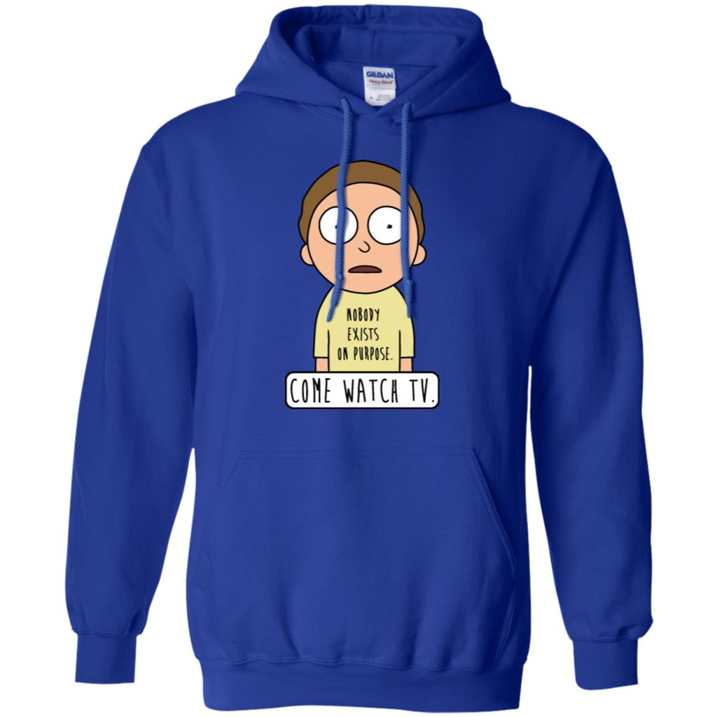 Rick And Morty Come Watch Tv Quote Men Pullover Hoodie