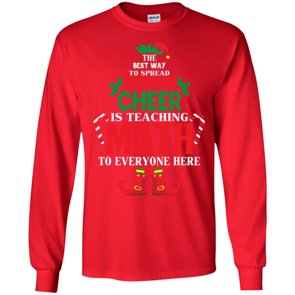 Christmas Cheer Is Teaching Math Men Long SLeeve Shirt