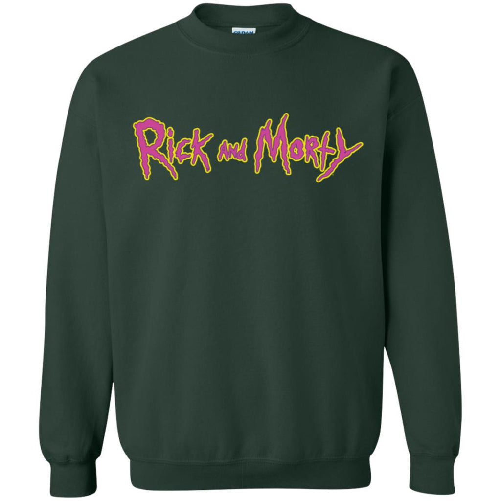 Rick And Morty Title Typography Shirt Unisex Crewneck Pullover Sweatshirt