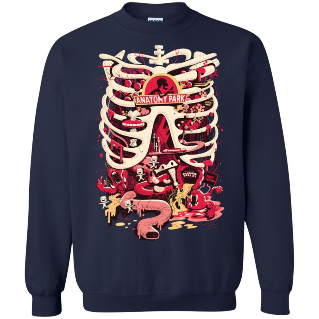 Rick And Morty Anatomy Park Skeleton Unisex Crewneck Pullover Sweatshirt