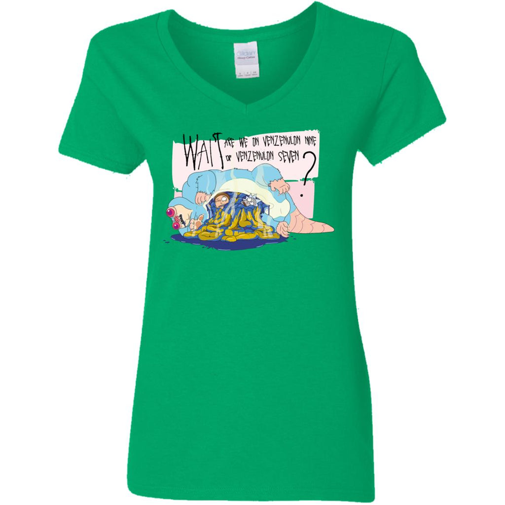 Ricky And Morty Which Venzenulon Are We On Women V-Neck T-Shirt