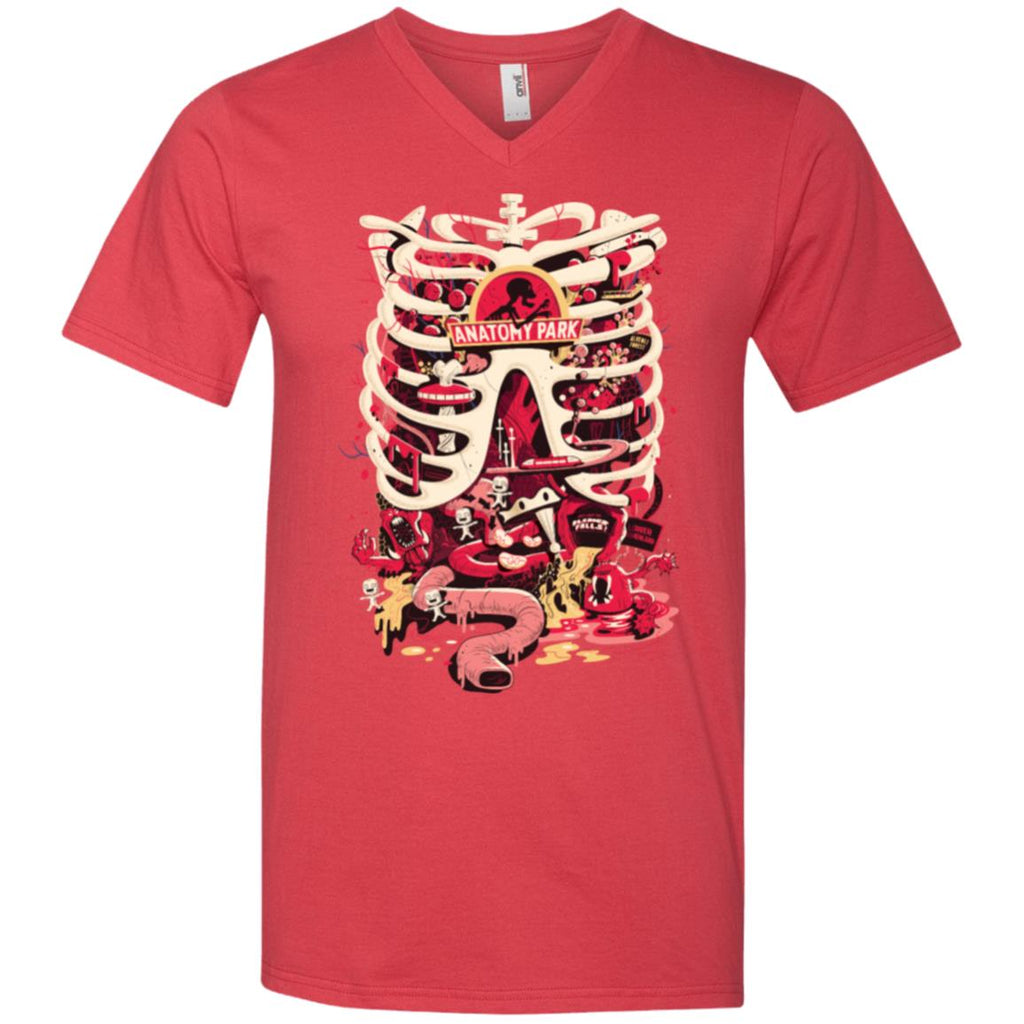 Rick And Morty Anatomy Park Skeleton Men V-Neck T-Shirt
