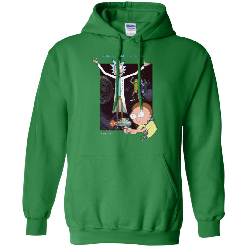 Rick And Morty Retro Video Game Men Pullover Hoodie