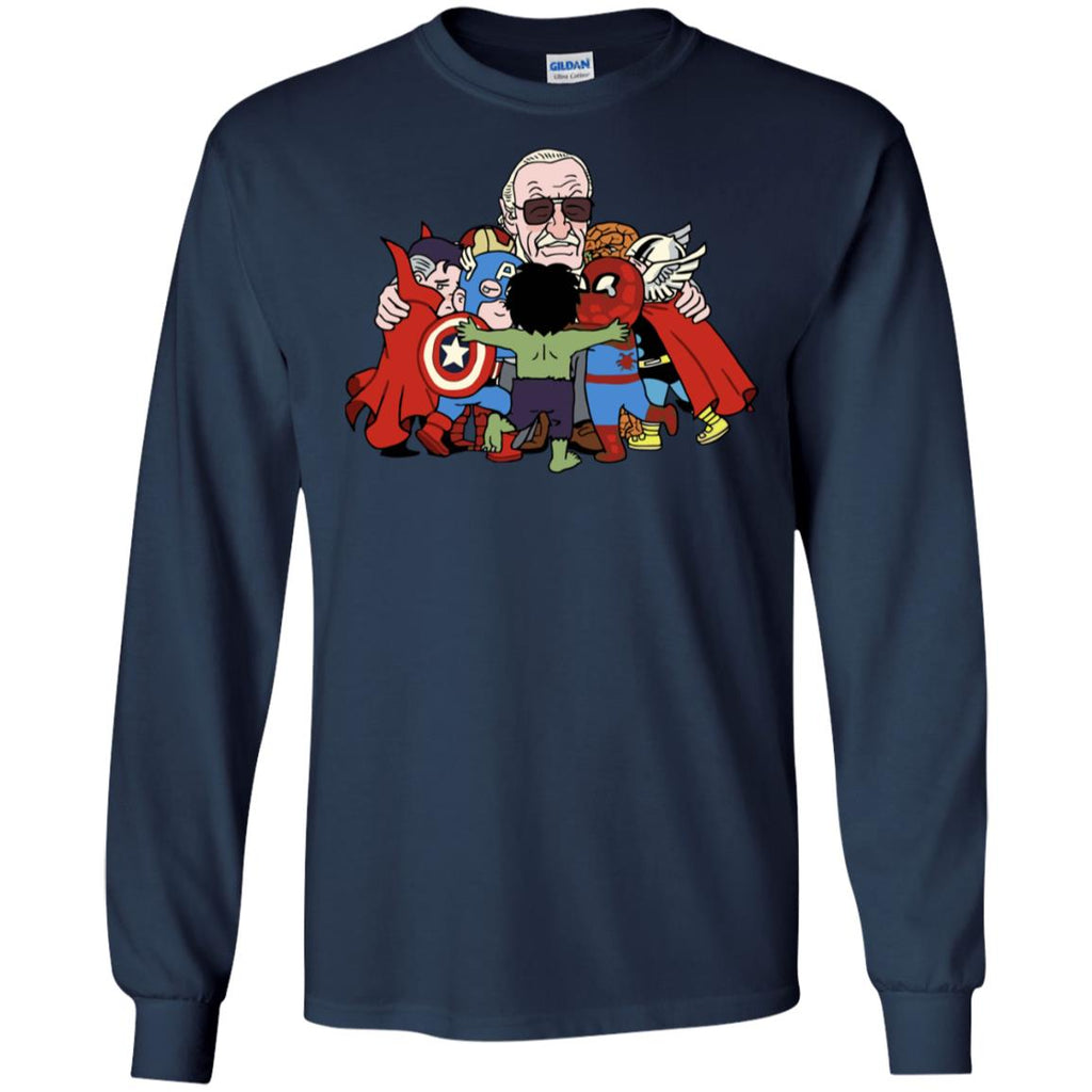 Stan Lee Shirt - Father Of Super Heroes Men Long SLeeve Shirt