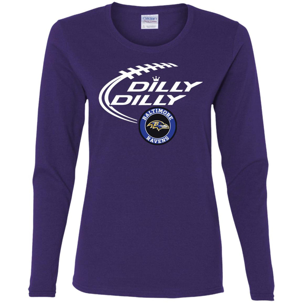 Dilly Dilly Baltimore Ravens Nfl Football Women Long Sleeve Shirt
