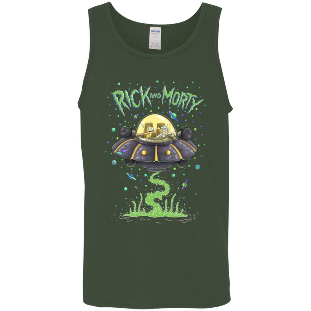 Rick And Morty Spaceship Illustration Men Tank Top